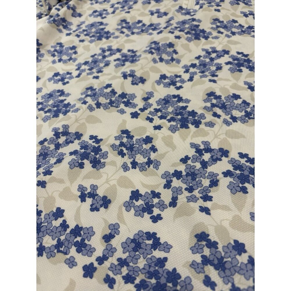 Straight Down Women Ava Quarter Zip Size XS Blue Floral - Picture 5 of 9